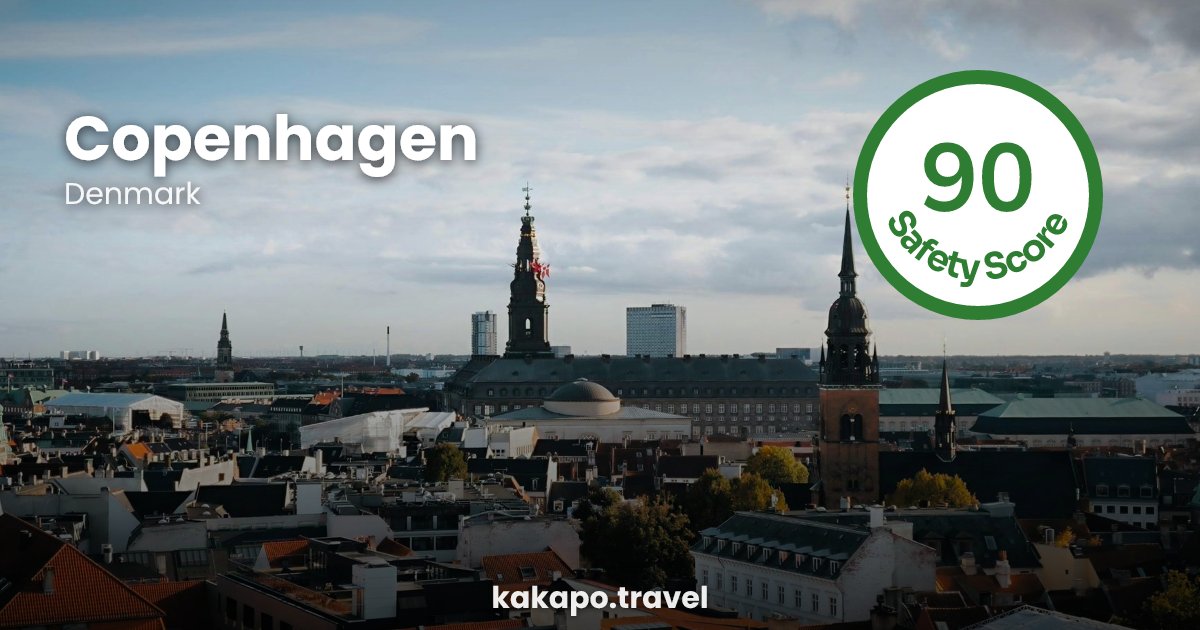 Copenhagen, Denmark — safety score 90 out of 100