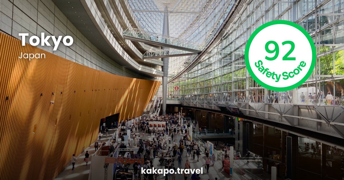 Tokyo, Japan — safety score 92 out of 100