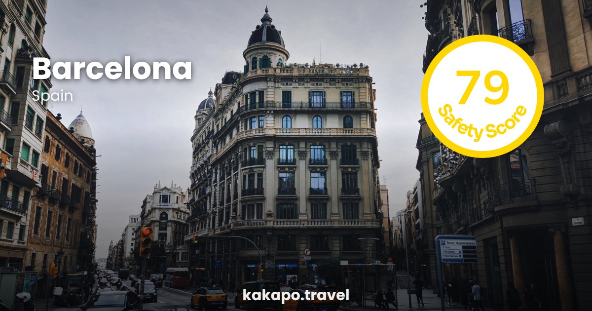 Barcelona, Spain — safety score 79 out of 100