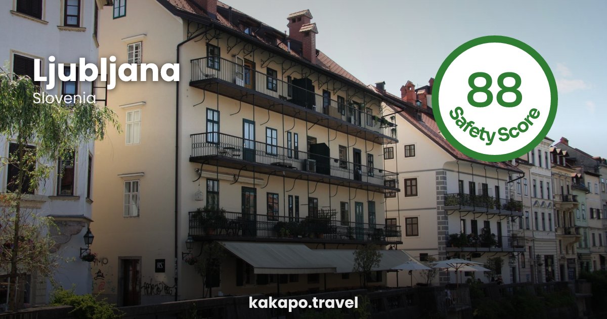 Ljubljana, Slovenia — safety score 88 out of 100