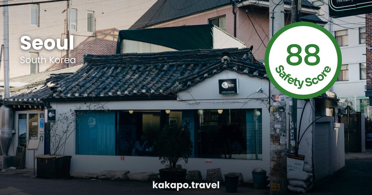 Seoul, South Korea — safety score 88 out of 100