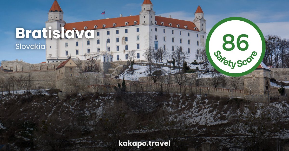 Bratislava, Slovakia — safety score 86 out of 100