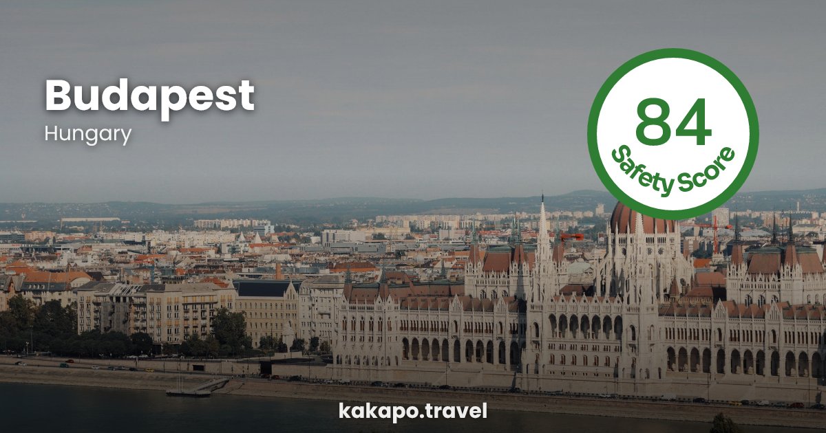 Budapest, Hungary — safety score 84 out of 100