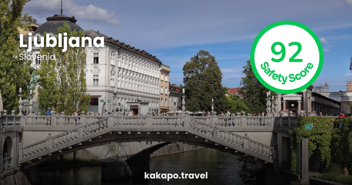 Ljubljana, Slovenia — safety score 92 out of 100