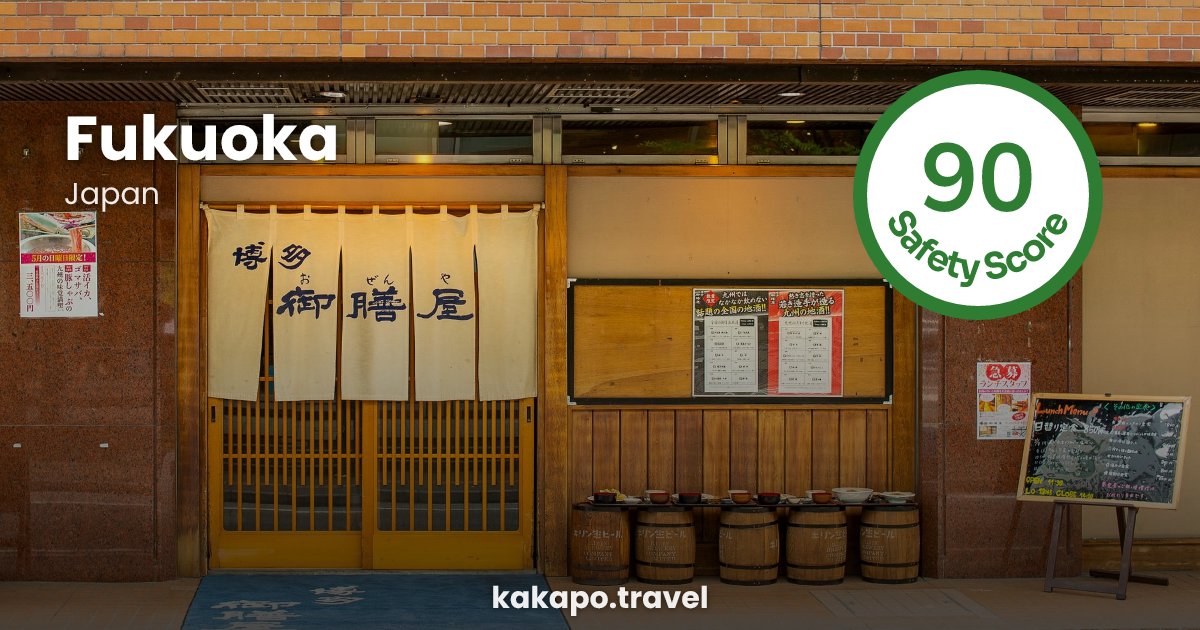 Fukuoka, Japan — safety score 90 out of 100