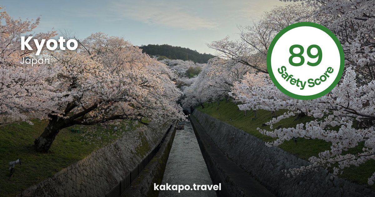 Kyoto, Japan — safety score 89 out of 100