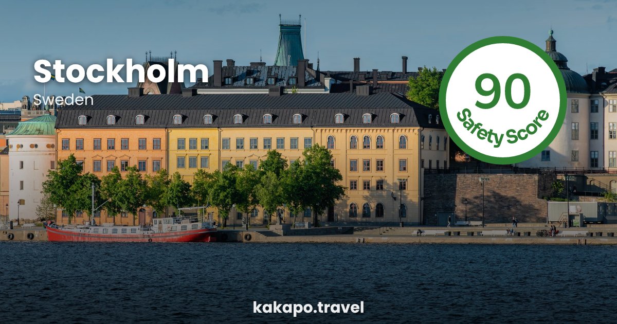 Stockholm, Sweden — safety score 90 out of 100