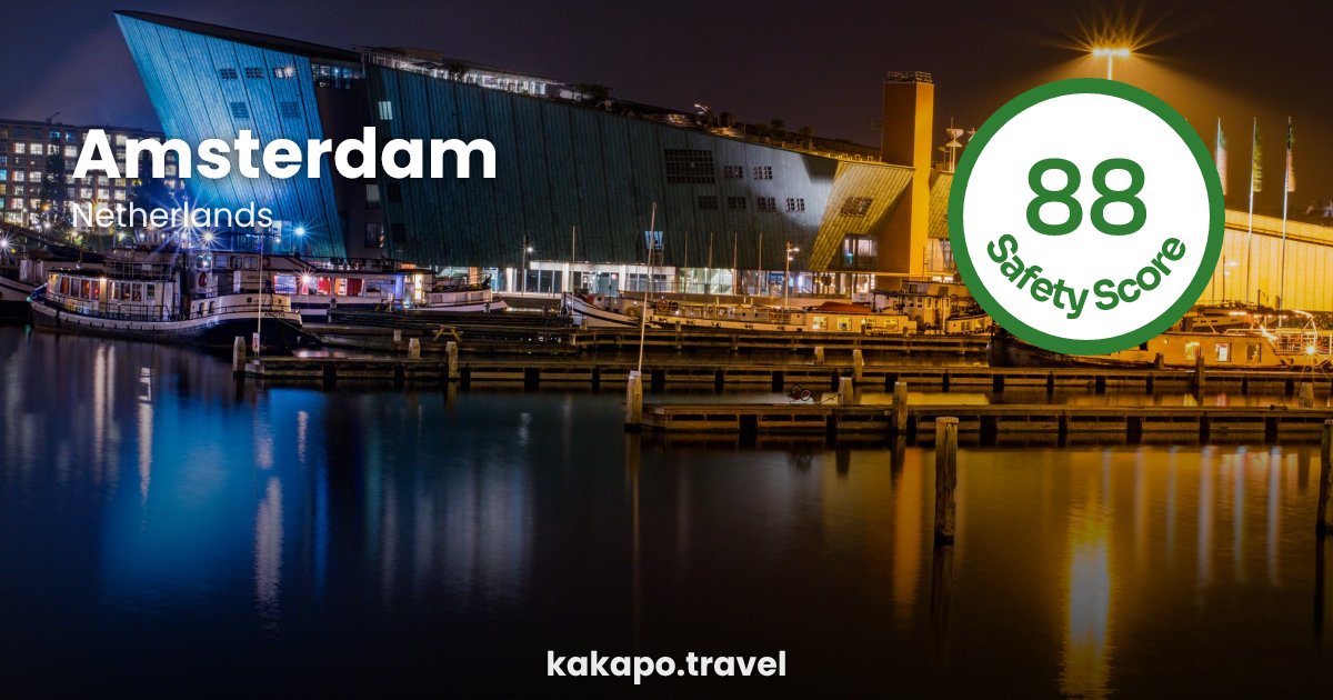 Amsterdam, Netherlands — safety score 88 out of 100