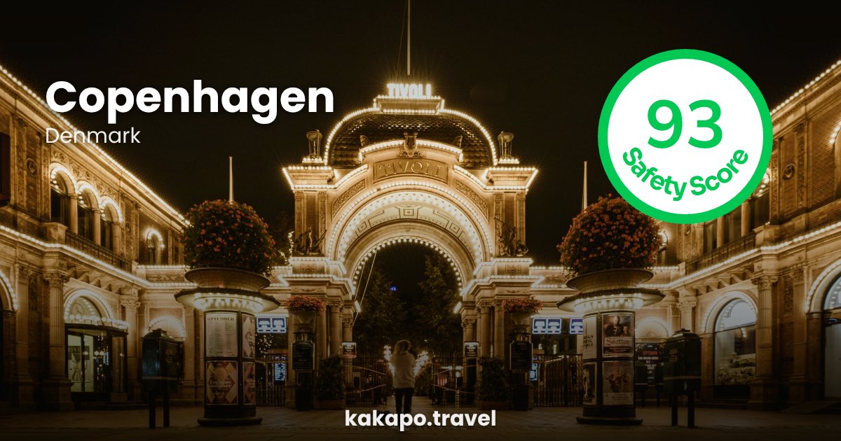 Copenhagen, Denmark — safety score 93 out of 100