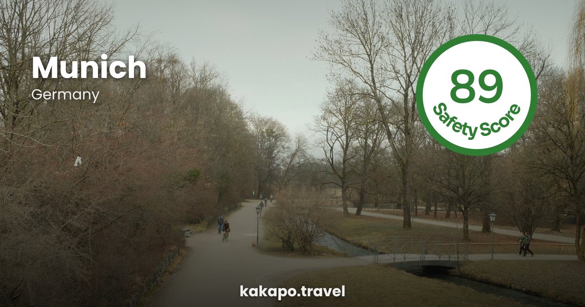 Munich, Germany — safety score 89 out of 100