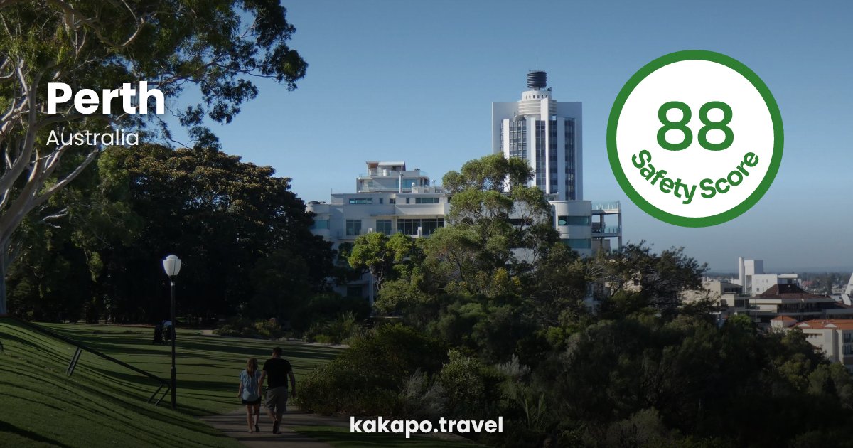 Perth, Australia — safety score 88 out of 100