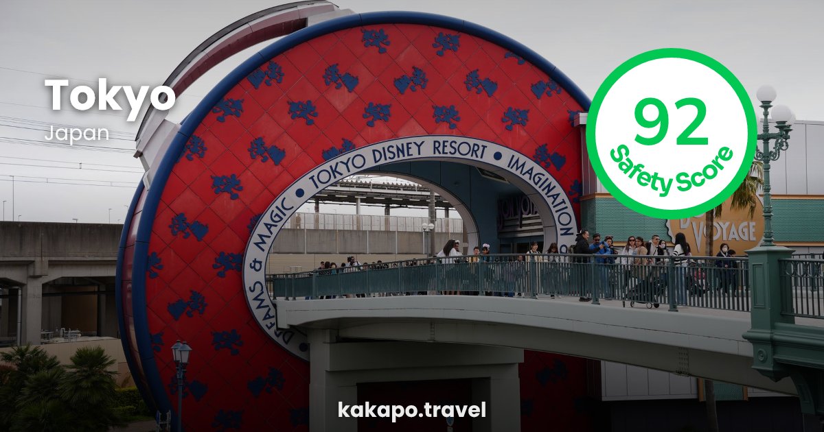 Tokyo, Japan — safety score 92 out of 100