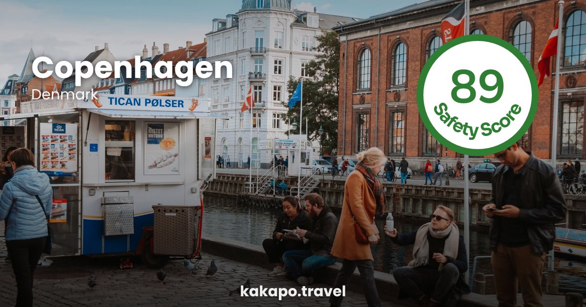 Copenhagen, Denmark — safety score 89 out of 100