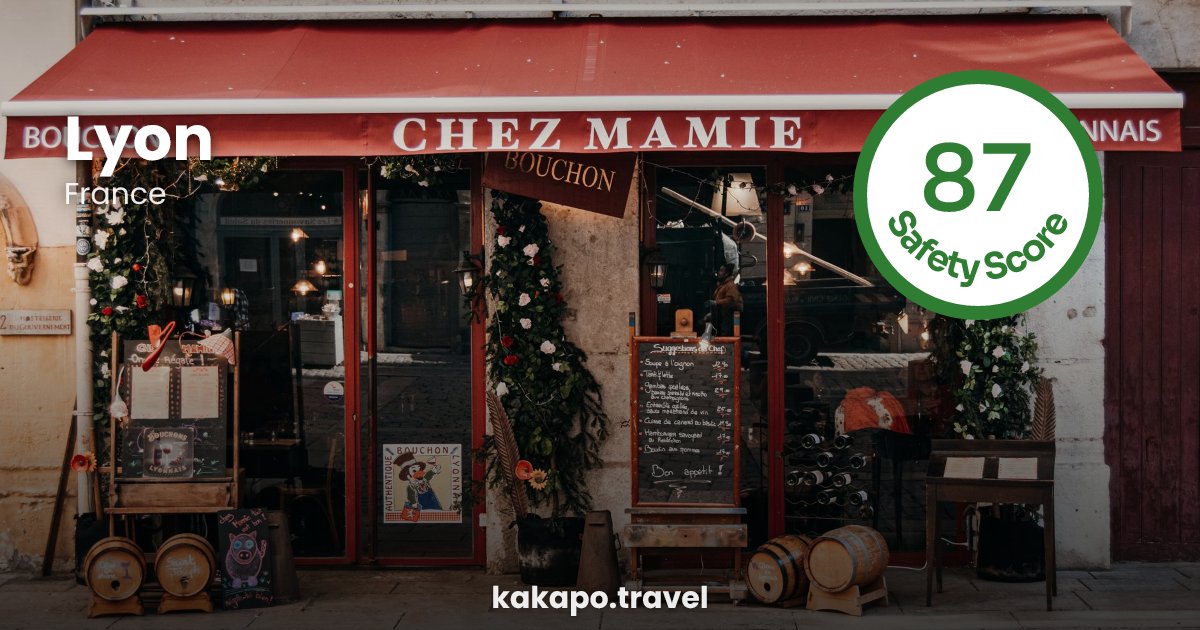 Lyon, France — safety score 87 out of 100