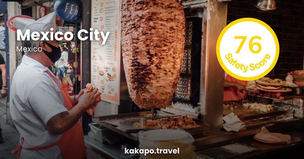 Mexico City, Mexico — safety score 76 out of 100