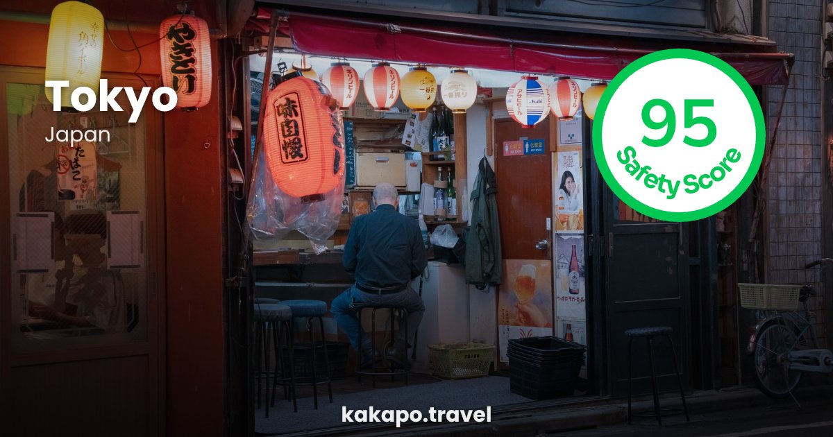 Tokyo, Japan — safety score 95 out of 100