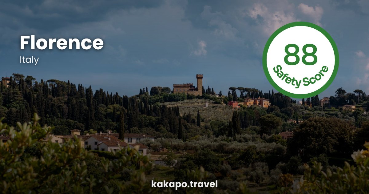 Florence, Italy — safety score 88 out of 100