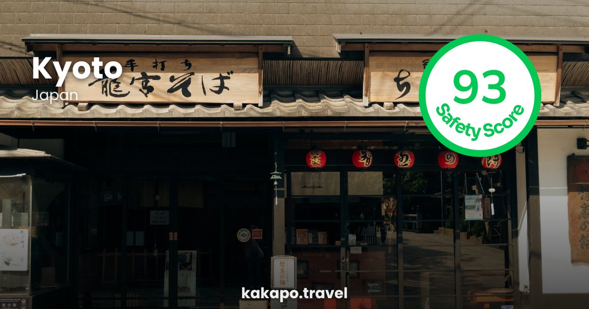 Kyoto, Japan — safety score 93 out of 100