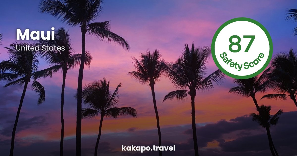 Maui, United States — safety score 87 out of 100