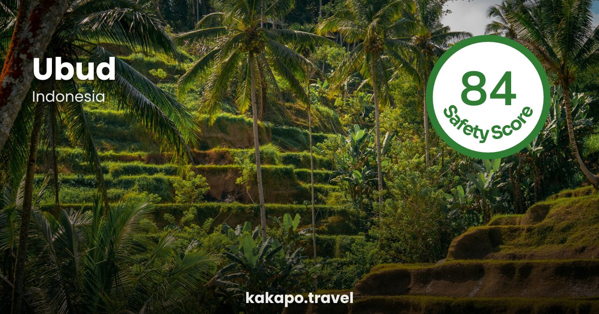 Ubud, Indonesia — safety score 84 out of 100