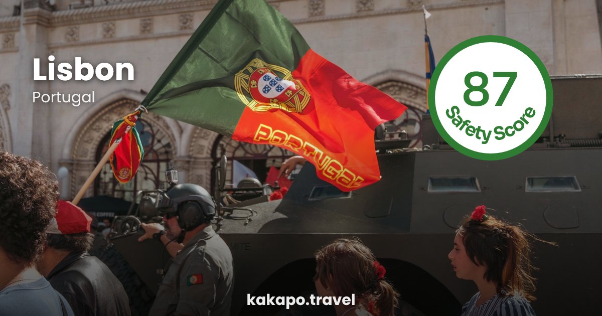 Lisbon, Portugal — safety score 87 out of 100