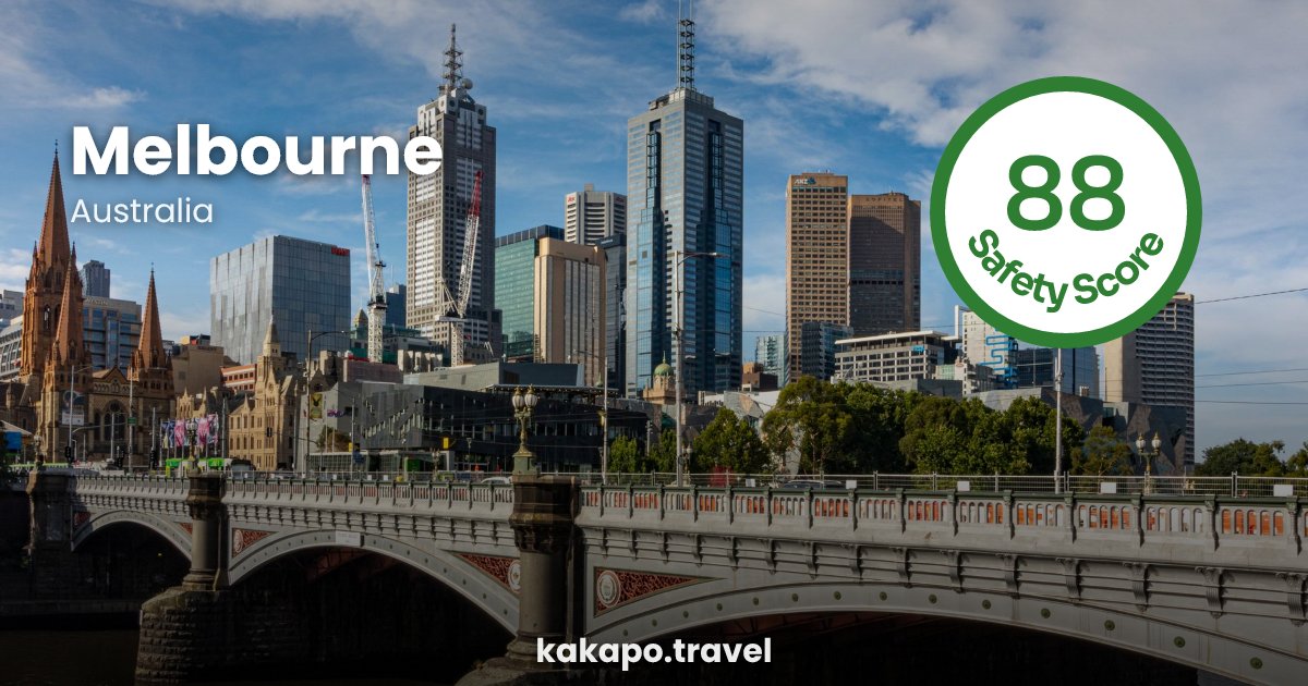 Melbourne, Australia — safety score 88 out of 100