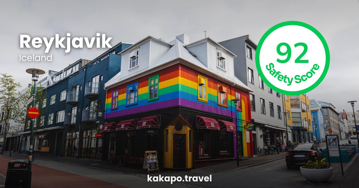 Reykjavik, Iceland — safety score 92 out of 100