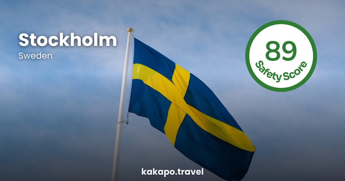 Stockholm, Sweden — safety score 89 out of 100