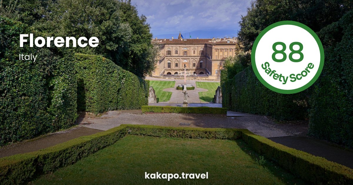 Florence, Italy — safety score 88 out of 100