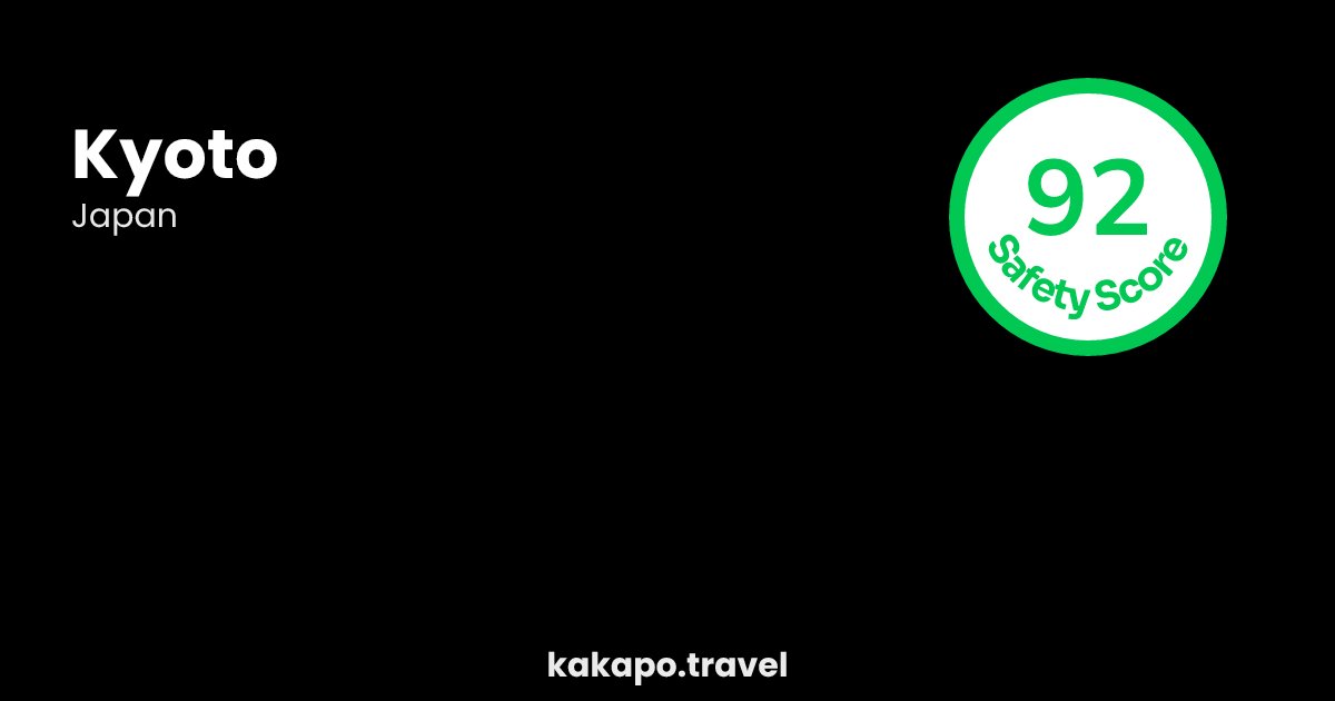 Kyoto, Japan — safety score 92 out of 100