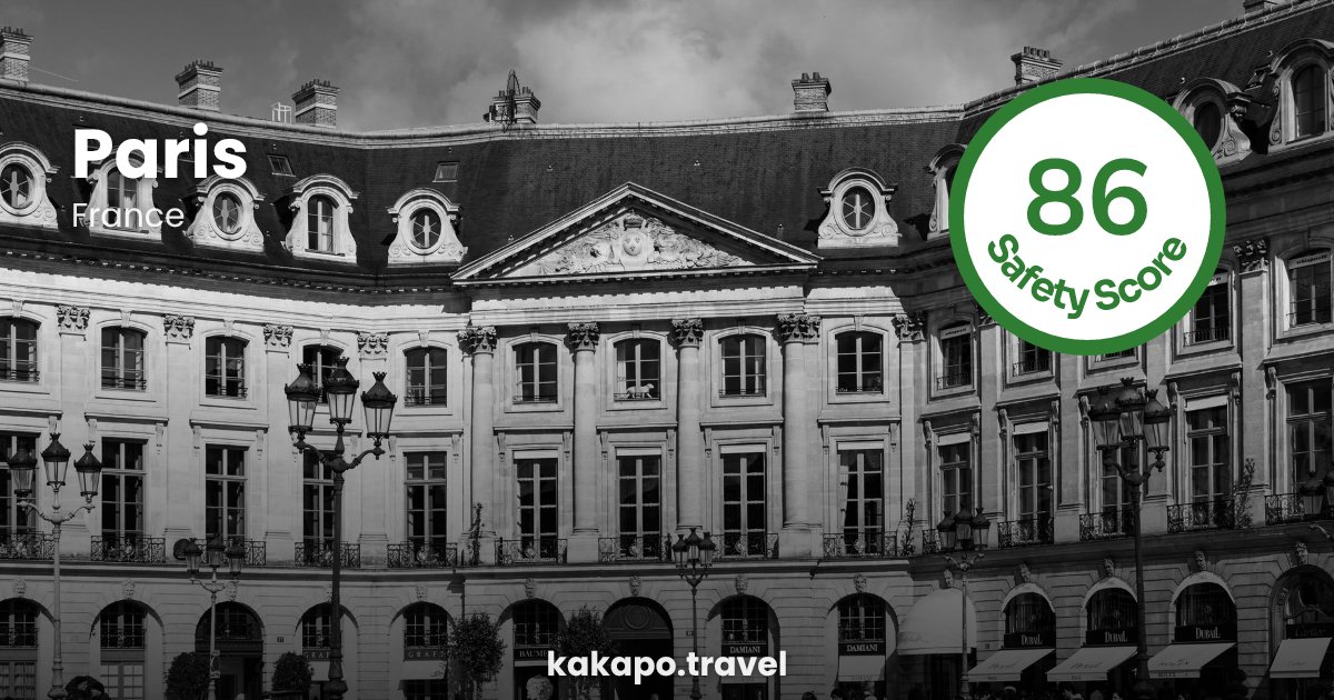 Paris, France — safety score 86 out of 100