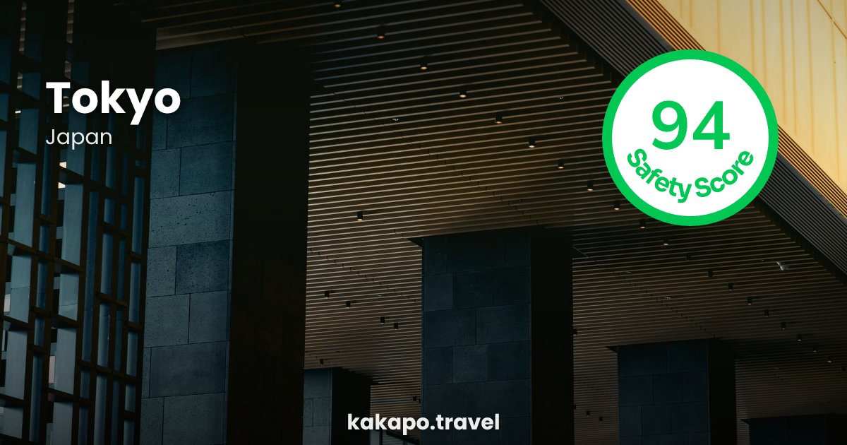 Tokyo, Japan — safety score 94 out of 100