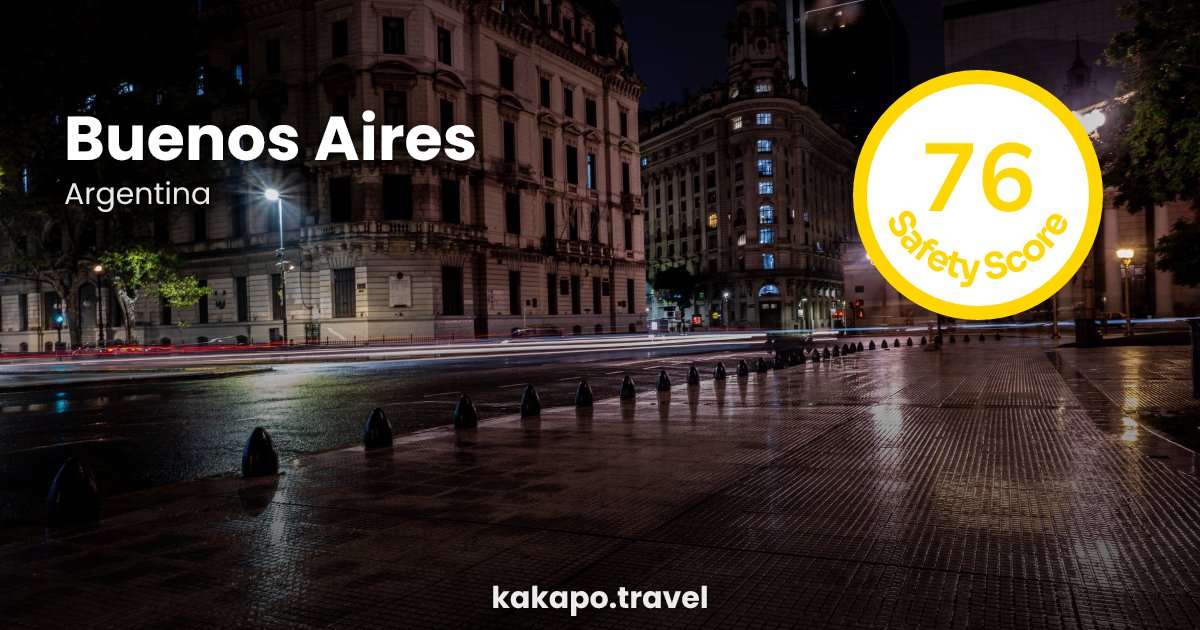 Buenos Aires, Argentina — safety score 76 out of 100