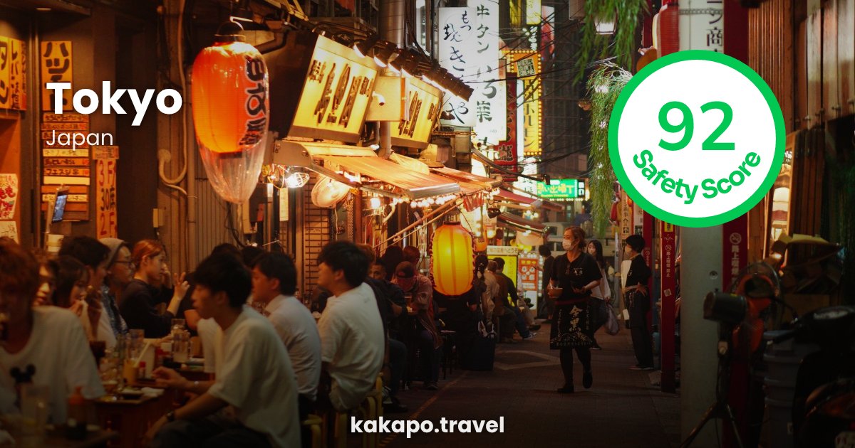 Tokyo, Japan — safety score 92 out of 100