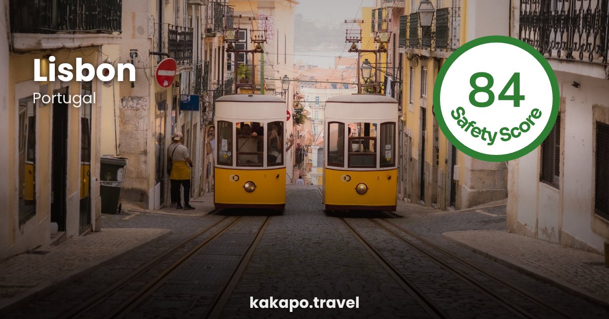 Lisbon, Portugal — safety score 84 out of 100