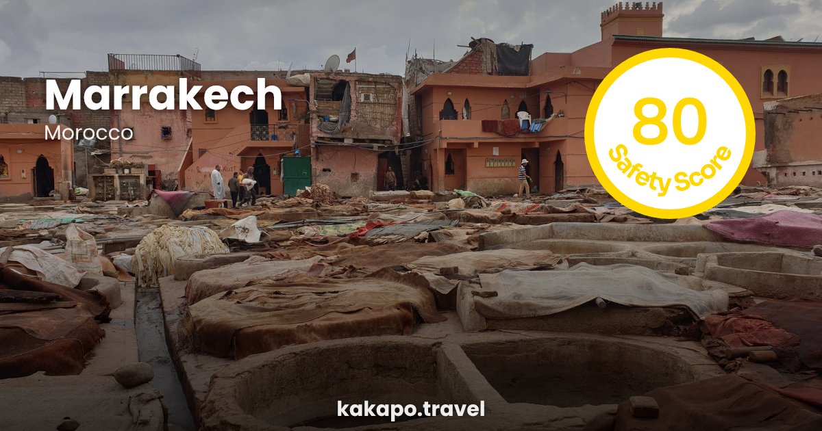 Marrakech, Morocco — safety score 80 out of 100