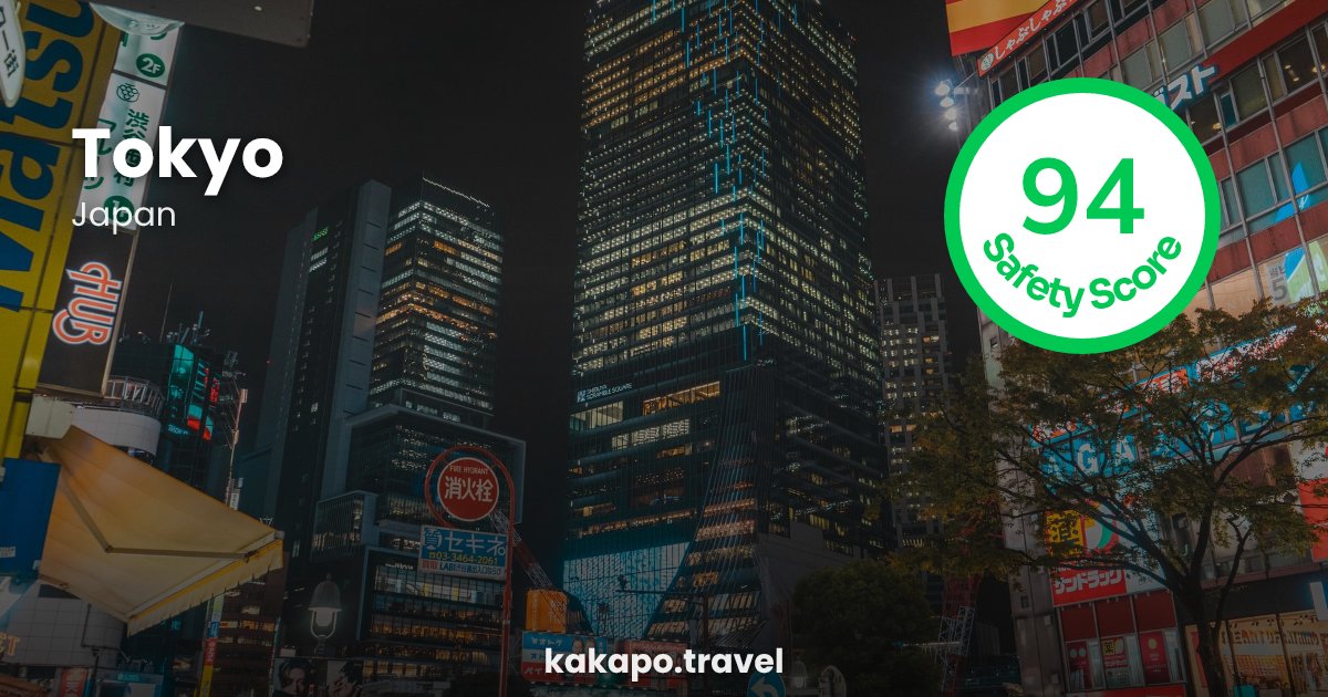 Tokyo, Japan — safety score 94 out of 100