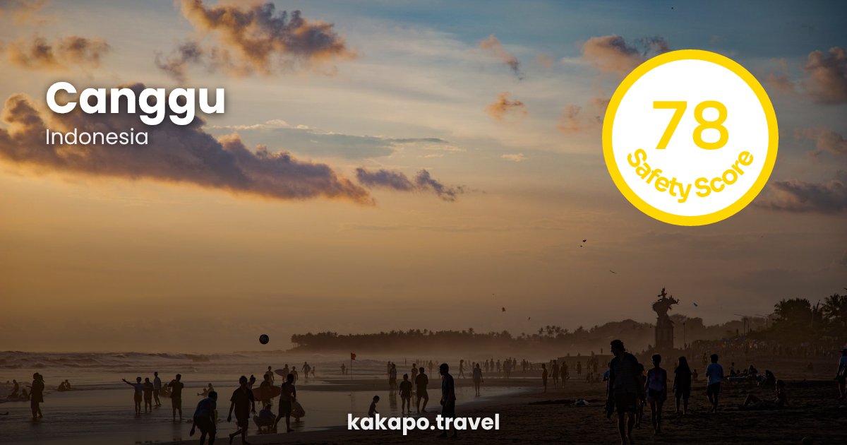 Canggu, Indonesia — safety score 78 out of 100