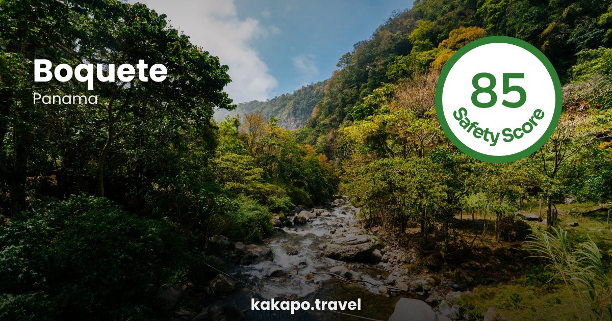 Boquete, Panama — safety score 85 out of 100