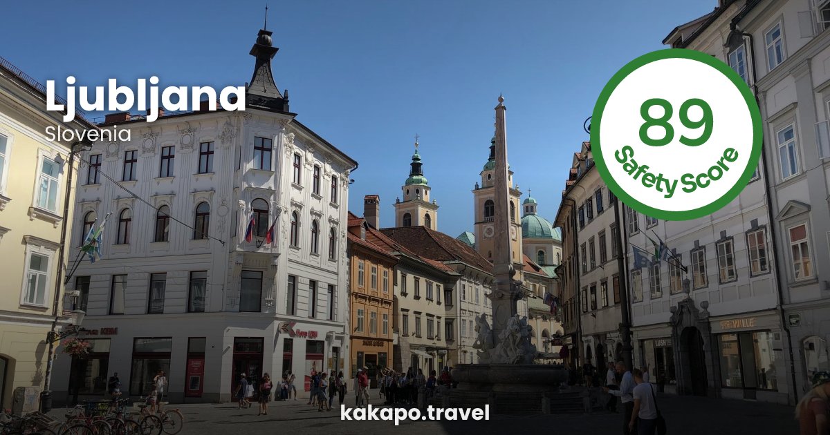 Ljubljana, Slovenia — safety score 89 out of 100