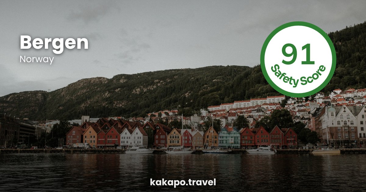 Bergen, Norway — safety score 91 out of 100