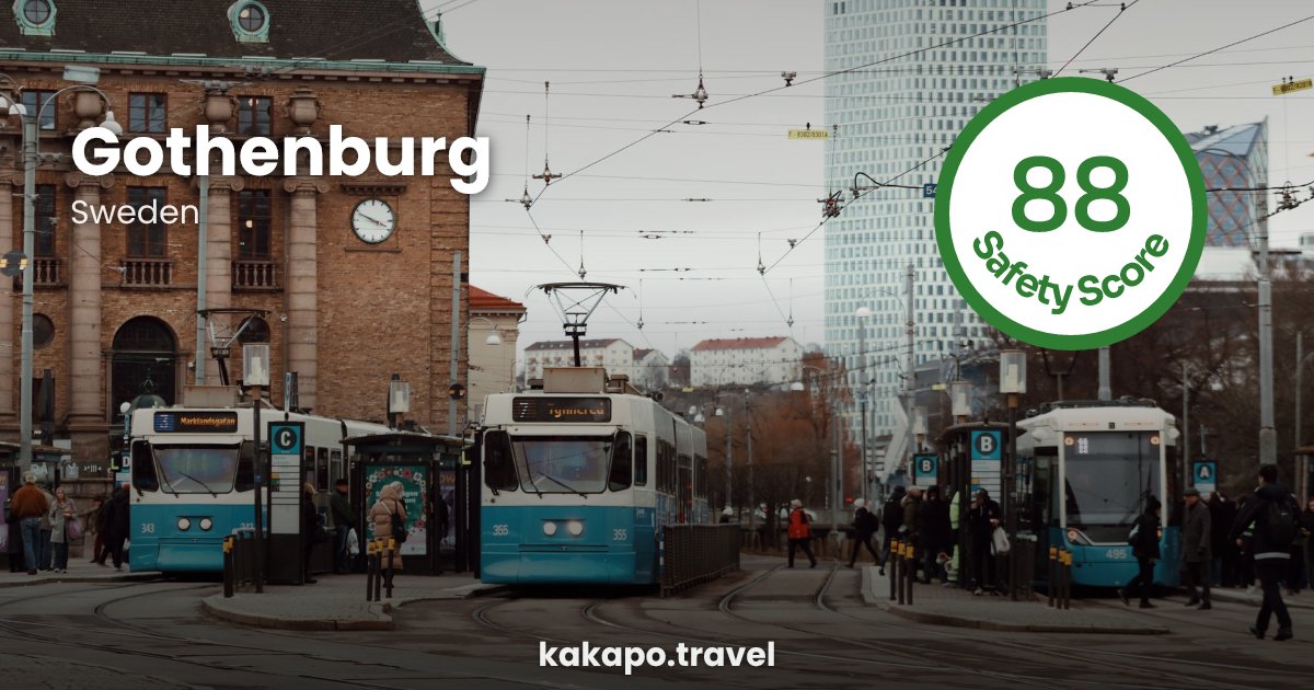 Gothenburg, Sweden — safety score 88 out of 100