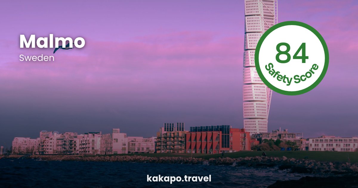Malmo, Sweden — safety score 84 out of 100