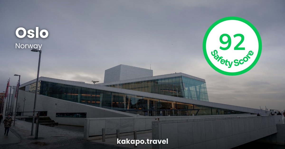 Oslo, Norway — safety score 92 out of 100