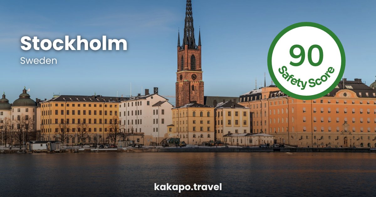 Stockholm, Sweden — safety score 90 out of 100