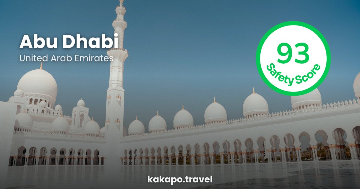 Abu Dhabi, United Arab Emirates — safety score 93 out of 100