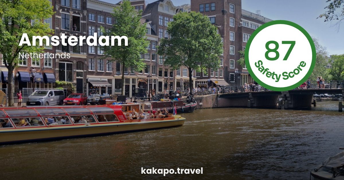 Amsterdam, Netherlands — safety score 87 out of 100