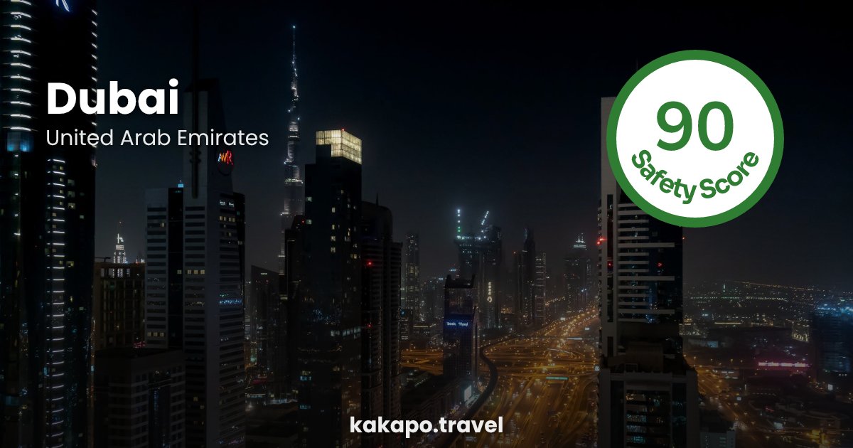 Dubai, United Arab Emirates — safety score 90 out of 100