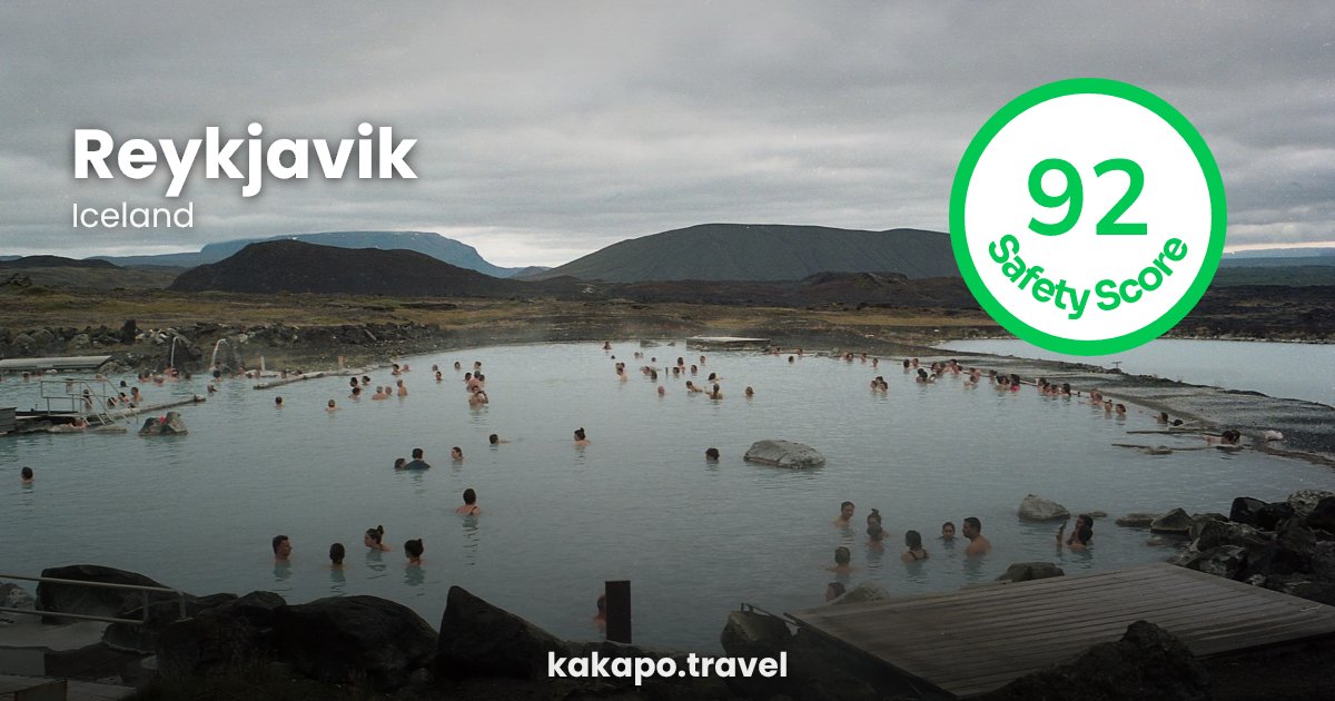 Reykjavik, Iceland — safety score 92 out of 100