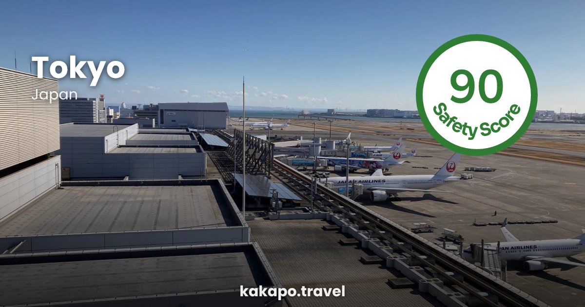 Tokyo, Japan — safety score 90 out of 100